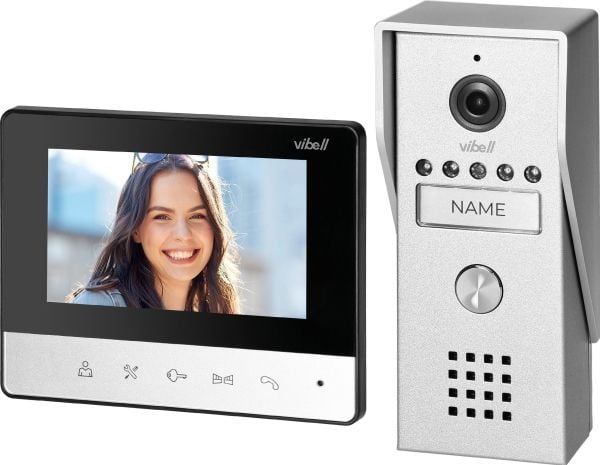 Orno LIRA video dørtelefon (utendørspanel + monitor) 4,3" fargeskjerm