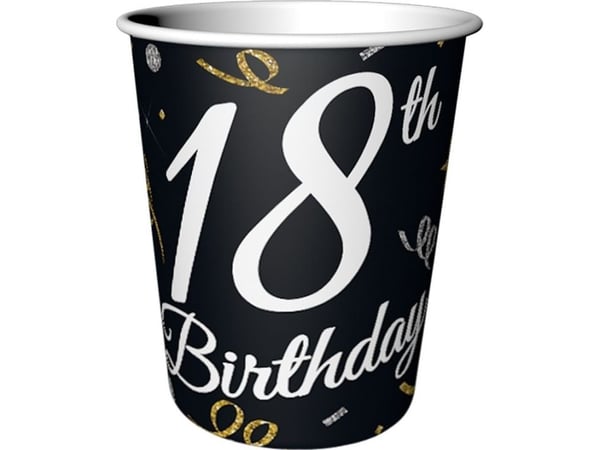GoDan papirpynt B&C 18 Birthday, 6 stk.