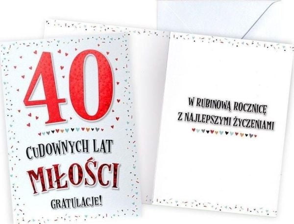 KUKARTKA kort jubileum bryllupsdag 40