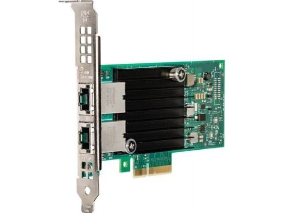 Intel X550-T2, Intern, Kabel, PCI Express, Ethernet, 10000 Mbit/s, Grön, Silver