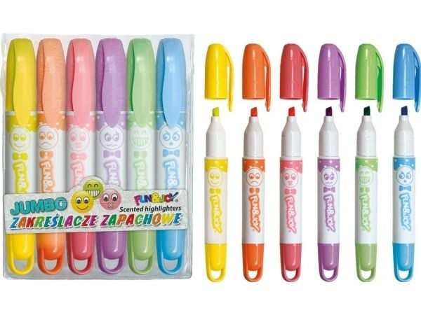 Titanum Jumbo duftende highlighters 6 farger Fun&Joy
