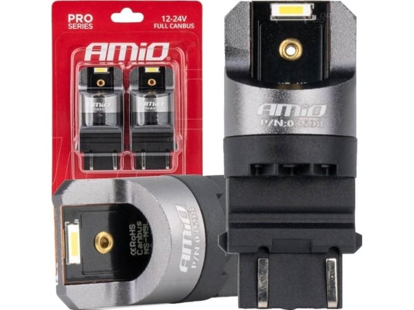 LED-lamput full canbus pro p27/7w 2x3157 smd valkoinen 12v 24v amio-03598 amio-03598