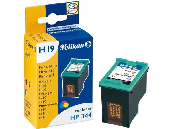 Pelikan H19 - 14 ml - farge (cyan, magenta, gul) - kompatibel - blekkpatron (alternativ for: HP 344) - for HP Photosmart 25XX, 26XX, 27XX, 42X, 84X...