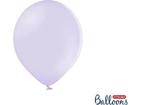 Festsdekor ballonger i latex, pastell lys lilla, 27 cm, 10 stk.