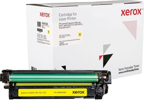 Everyday Keltainen -värikasetti Xeroxilta, HP CE402A -yhteensopiva, 6000 sivua- (006R03686), 6000 sivua, 6000 sivua, Keltainen, 1 kpl