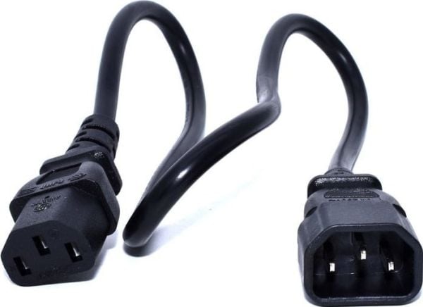 Zebra - Jatkojohto virtaa varten - virta IEC 60320 C13 - IEC 60320 C14 - 50 cm