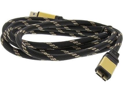 ROLINE 11.02.8879, 2 m, USB A, Micro-USB B, USB 3.2 Gen 1 (3.1 Gen 1), Hankjønn/hankjønn, Sort, Gull