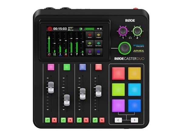 Rode RodeCaster Duo + Rode NTH-100 hörlurar
