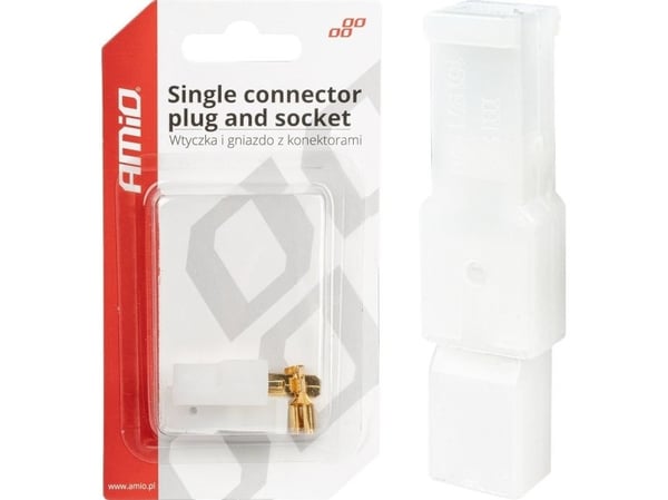 AMiO-pistorasia liitin 1 pin + liittimet amio-03511