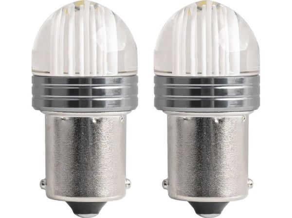 AMiO LED-pære standard P21W 9SMD 12V klar blister 2 stk. amio-02953