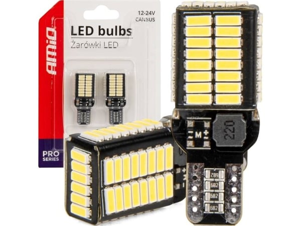 AMiO LED-pærer Canbus Pro Series T15e W16W 54x4014 SMD White 12V/24V amio-03724