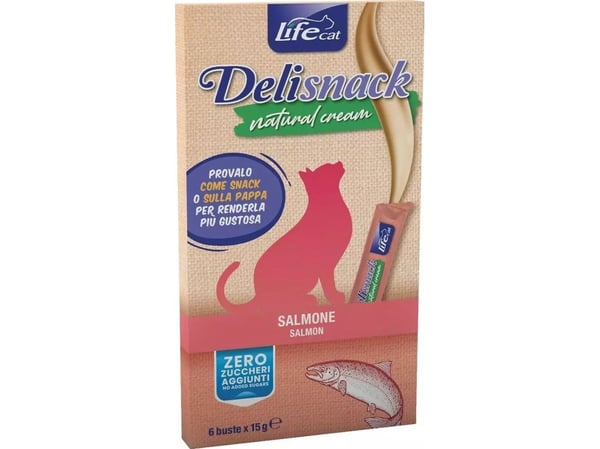 Life Pet Care Life Cat Pasta til katt, laks 6x15g