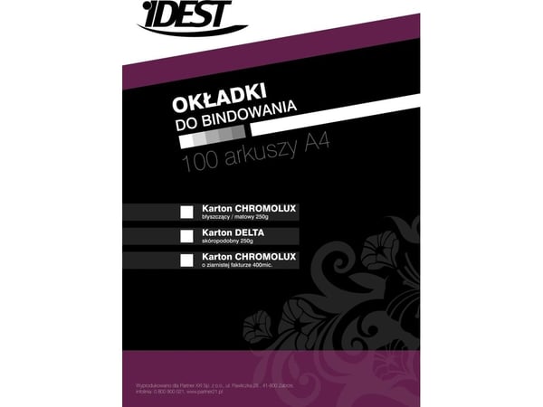 Idest permomslag for innbinding CHROMOLUX A4 250g hvit 100 stk (BEONKTCXA4250WHPX010001)
