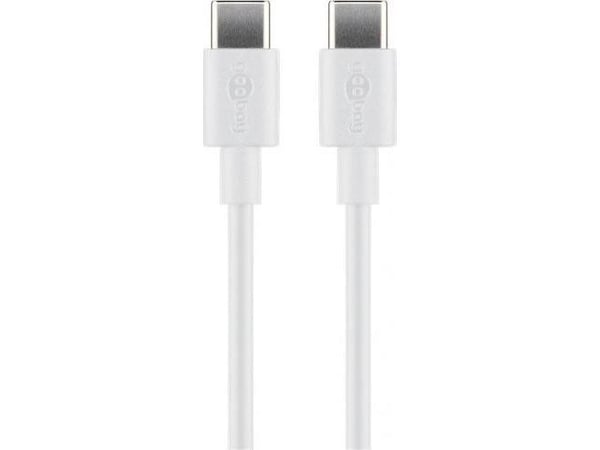 Kabel USB Goobay USB-C - USB-C 1 m Biały (JAB-4780426)