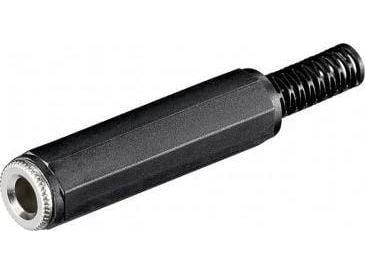 Goobay 11070, 6.35 mm, Sort, Hunkjønn, Rett, Plast, CE, RoHS
