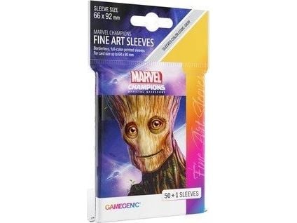 Gamegenic Marvel Champions Fine Art sleeving Groot 50+1 stk (66 x 92 mm)