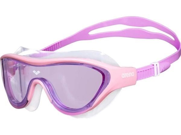 Arena The One Mask Jr, Unisex, En Størrelse, Rosa, Gjennomsiktig, Polykarbonat, Silikon, Fiolett, Polykarbonat