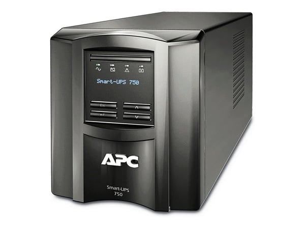 APC Smart-UPS 750VA LCD - UPS - AC 120 V - 500 watt - 750 VA - enkeltfase - Ethernet, RS-232, USB - utgangskontakter: 6 - svart - APC Take-Back - m...