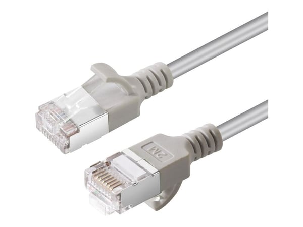 MicroConnect - Nettverkskabel - RJ-45 (hann) til RJ-45 (hann) - 50 cm - U/FTP - CAT 6a - halogenfri, slank - grå