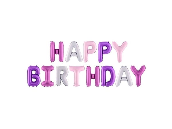 Folieballon Happy Birthday, mix