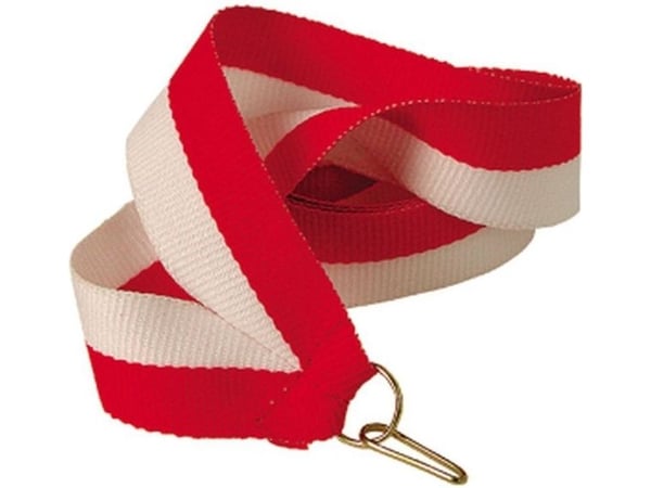 Victoria Sport -nauha 22 mm - punainen ja valkoinen