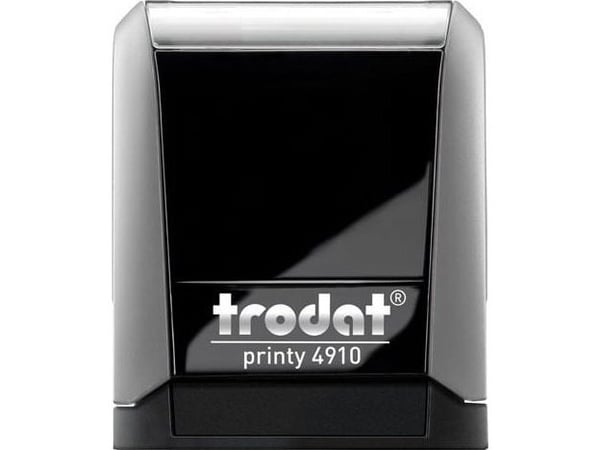 Trodat stämpel Trodat 4910 grå - svart dyna 26x9 mm