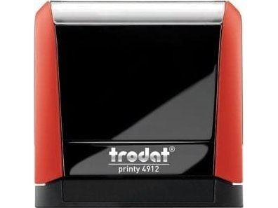 Trodat stämpel TRODAT 4912 röd - svart dyna 47x18 mm