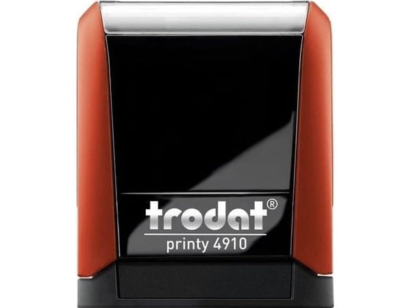 Trodat stempel Trodat 4910 rød - svart pute 26x9 mm