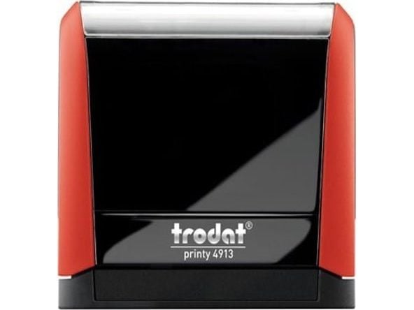 Trodat stämpel Trodat 4913 röd - svart dyna 58x22 mm