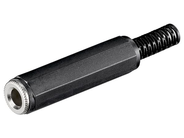 Goobay 11070, 6.35 mm, Sort, Hunkjønn, Rett, Plast, CE, RoHS