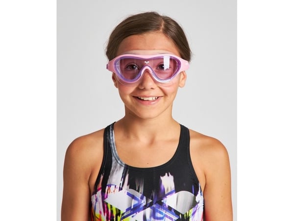 Arena The One Mask Jr, Unisex, En Størrelse, Rosa, Gjennomsiktig, Polykarbonat, Silikon, Fiolett, Polykarbonat