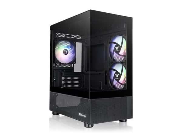 Thermaltake View 170 TG ARGB - Micro case - micro ATX - sidepanel med vindu (herdet glass) - ingen strømforsyning (PS/2) - svart - USB/lyd