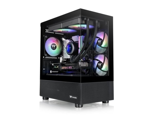 Thermaltake View 170 TG ARGB - Micro case - micro ATX - sidepanel med vindu (herdet glass) - ingen strømforsyning (PS/2) - svart - USB/lyd