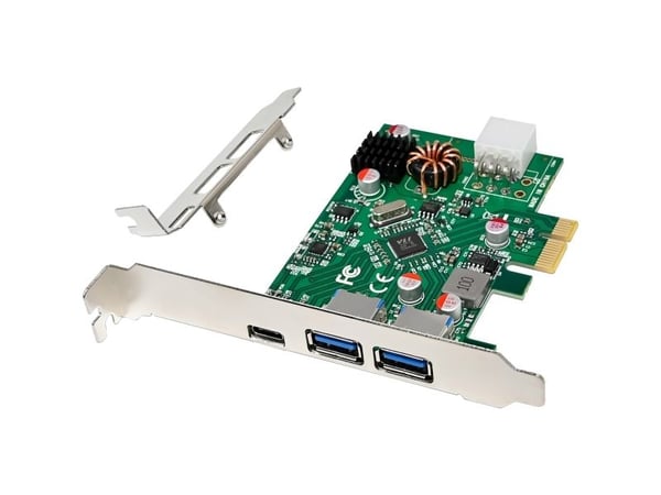 InLine 76661M, PCIe, USB 3.2 Gen 1 (3.1 Gen 1), USB Type-C, Hankjønn, PCIe 2.0, China, 5 Gbit/s