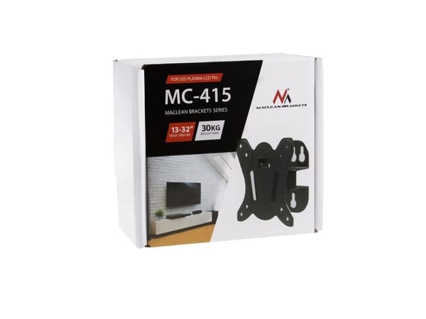 Maclean TV-/skjermfeste, maks. VESA 100x100, 13-32", 30 kg, sort MC-415
