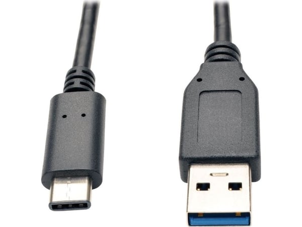 Eaton Tripp Lite Series USB-C to USB-A Cable (M/M), USB 3.2 Gen 2 (10 Gbps), Thunderbolt 3 Compatible, 3 ft. (0.91 m) - USB-kabel - USB-C (hann) ti...