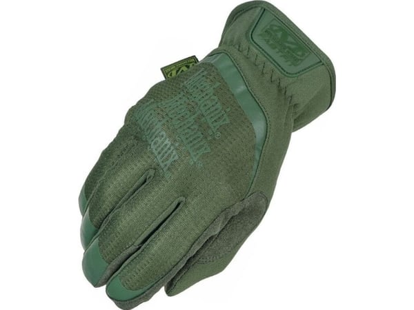 Mechanix Wear Mechanix FastFit® Olive Drab -käsineet, vihreä, koko M. Punainen mansetti, synteettistä nahkaa, TrekDry®