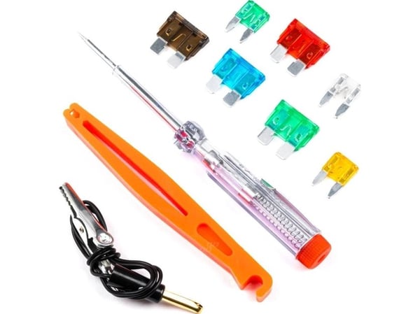 Sikringer, sikringsett + tester + gripeverktøy amio-03037