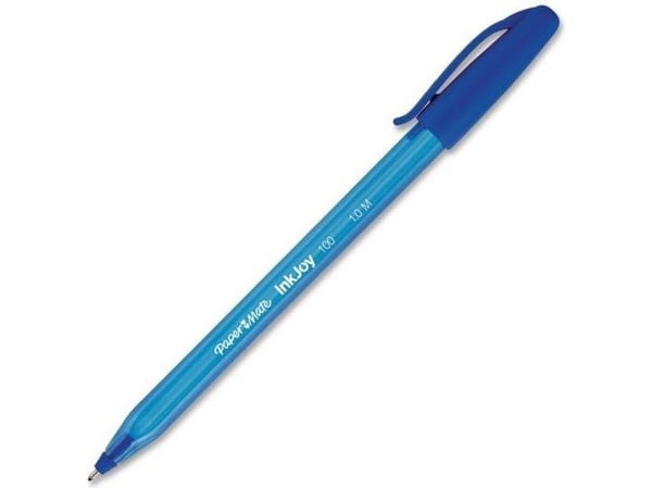 Papermate InkJoy 100 RT, Klips, Uttrykkbar kulepenn med hengefeste, Blå, 20 stykker, Medium