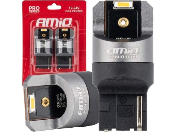 LED-lamput full canbus pro wy21w 2x1860 smd oranssi 12v 24v amio-03600 amio-03600