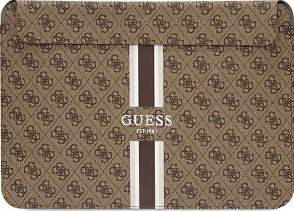 Guess laptopetui Sleeve GUCS16P4RPSW 16" brun 4G Printed Stripes