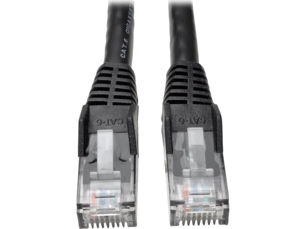 Eaton Tripp Lite Series Cat6 Gigabit Snagless Molded (UTP) Ethernet Cable (RJ45 M/M), PoE, Black, 15 ft. (4.57 m) - Koblingskabel - RJ-45 (hann) ti...