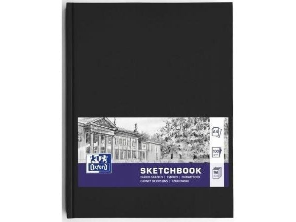 Oxford 400152623, Monokromatisk, Svart, A4, 48 ark, 100 g/m², Innbundet (hardcover)