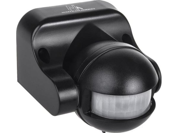 Maclean PIR bevegelsessensor med infrarød, IP44, hvit, rekkevidde 12 m, maks belastning 800/1200W, MCE358 W