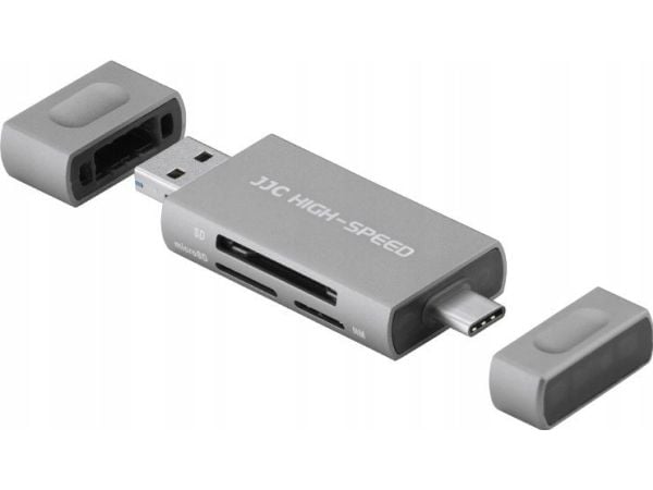 JJC USB/USB-C SD-, NM- og microSD- (SDXC, SDHC) minnekortleser