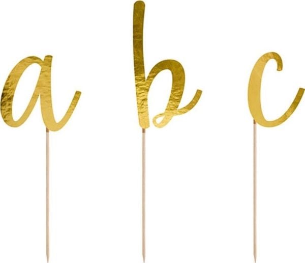 Alphabet Gold Toppers 9,5x12 cm