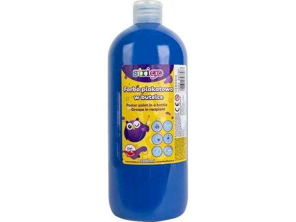 Strigo plakatmaling i flaske STRIGO 1000 ml blå