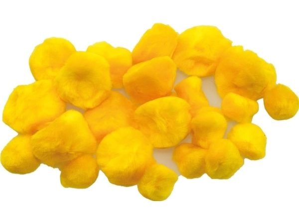 BREWIS pomponger fluffy gule 24 stk