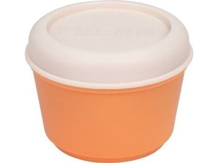 Milan matboks MILAN rund 0,25 l med skrulokk oransje - beige