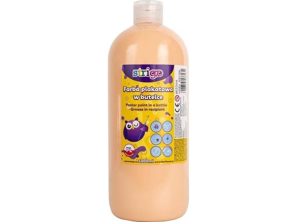 Plakatmaling i flaske 1000 ml beige STRIGO
